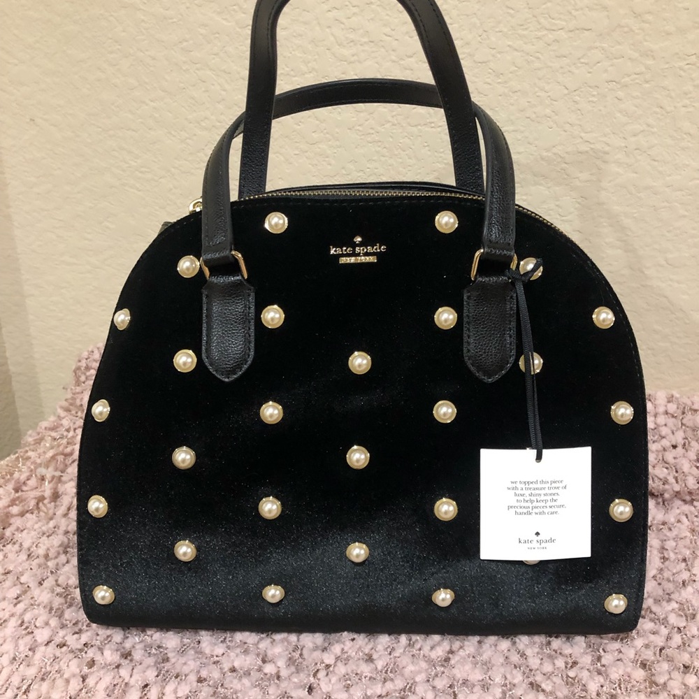 Kate spade velvet satchel